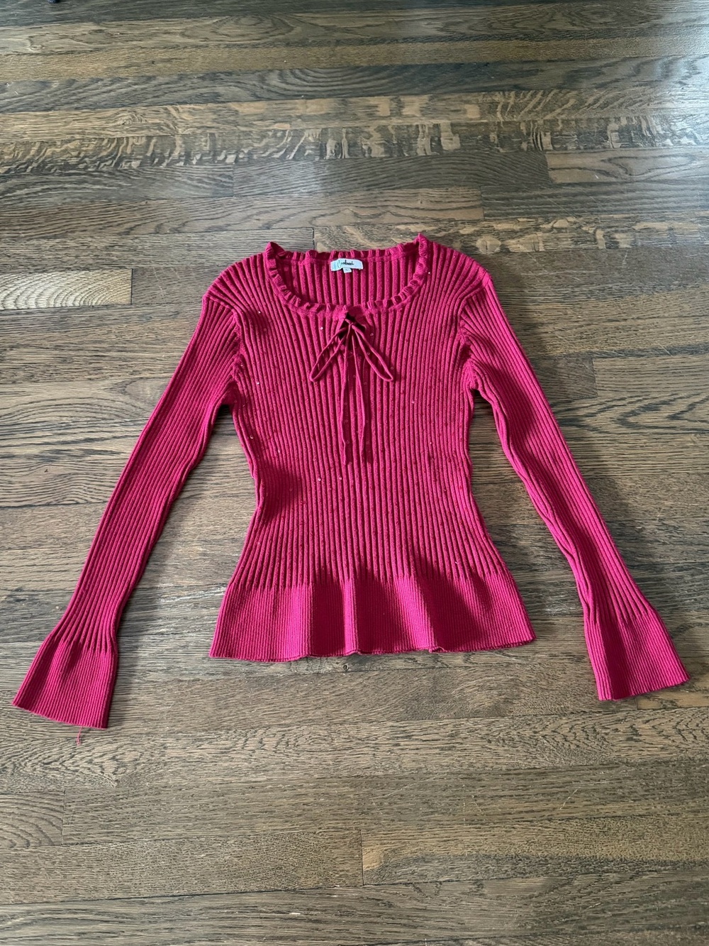 carducci vintage y2k ribbed sequin sweater